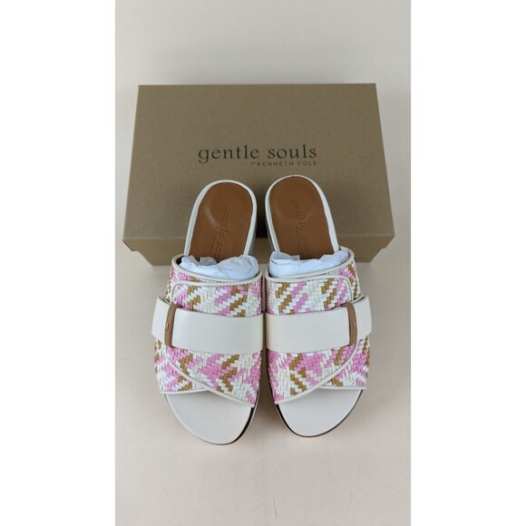 Gentle Souls Lavern Strap Slide Platform Sandal Womens 8.5 M Pink Shoes $189 NWB - Picture 2 of 9